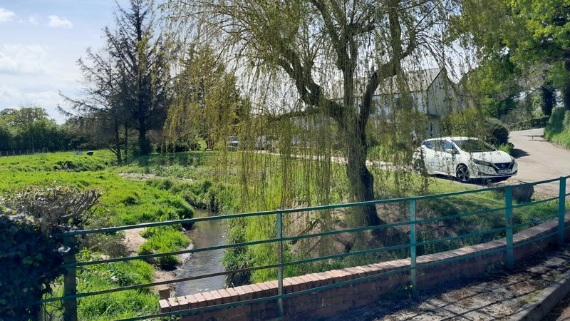 Natural looking riverbank after unpermitted gabions removed Natural looking riverbank after unpermitted gabions removed