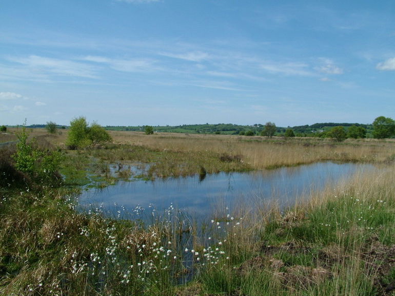 Cors Caron raised bog filled with water Cors Caron raised bog filled with water