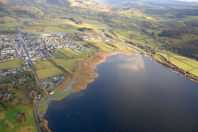 Aerial view of Llyn Tegid Aerial view of Llyn Tegid