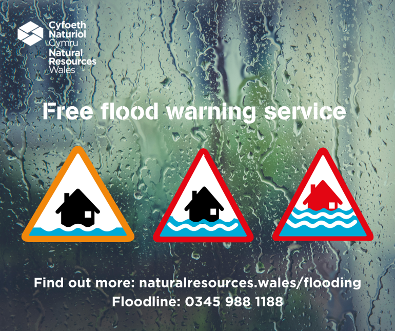 Image showing the three symbols of flood alert, warning and severe warning Image showing the three symbols of flood alert, warning and severe warning