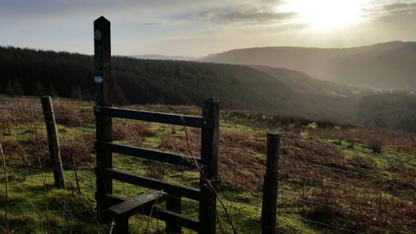 Parc Cwm yn edrych dros y cam