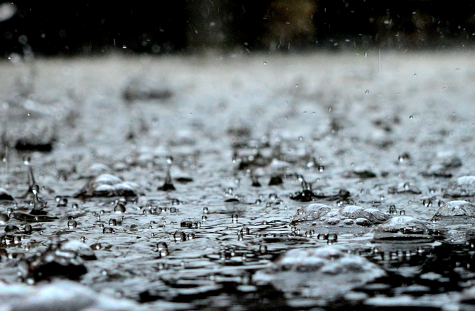 Rain splashing on the ground Rain splashing on the ground