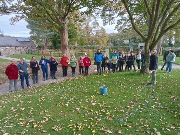 Teachers in Flintshire on an outdoor learning course run by NRW Teachers in Flintshire on an outdoor learning course run by NRW