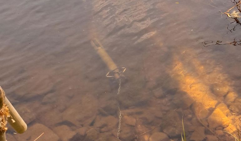 A sonde in the River Wye