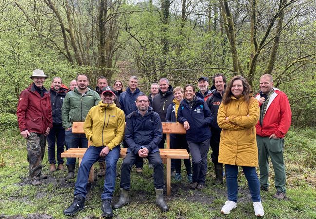 People from NRW and Welcome to our Woods in Cwm Saerbren forest People from NRW and Welcome to our Woods in Cwm Saerbren forest