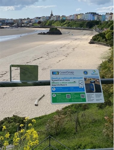 Figure 4: CoastSNAP monitoring cradle at North Beach, Tenby