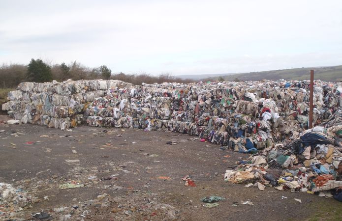 Pile of waste at site in Caerphilly Pile of waste at site in Caerphilly