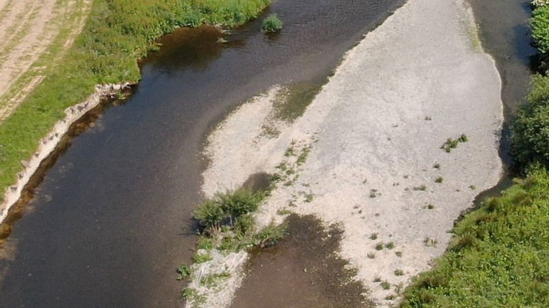 Aerial photo of the River Severn at Llandinam Gravels Nature Reserve Aerial photo of the River Severn at Llandinam Gravels Nature Reserve