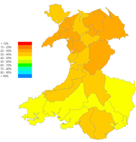 Map show September 2025 long term average rainfall