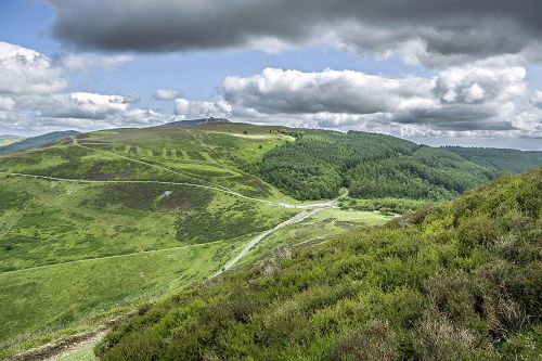 Photo taken from the Offa’s Dyke National trail on the northern slopes of Moel Fenlli Photo taken from the Offa’s Dyke National trail on the northern slopes of Moel Fenlli