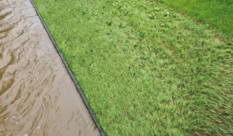 River bank showing a natural slope after enforcement action 