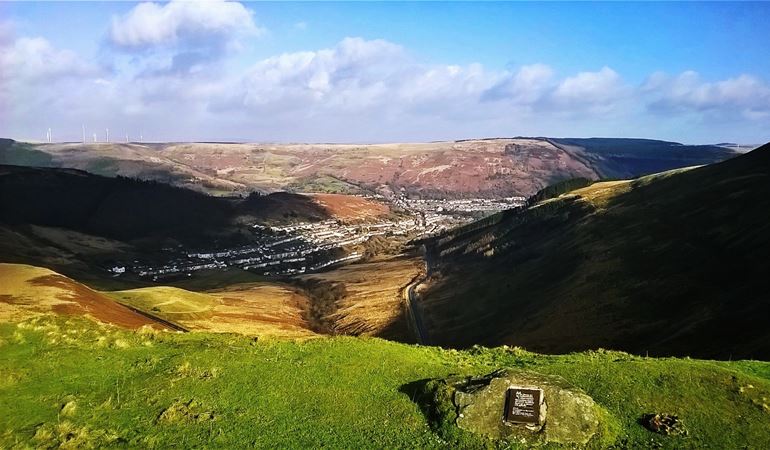Looking over Cwmparc from the Bwlch, Rhondda