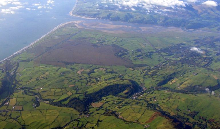 Birds eye view of Dyfi Birds eye view of Dyfi