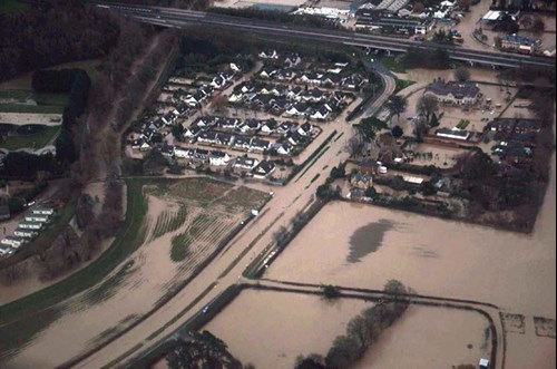 Aerial view of the A55 Roe Park