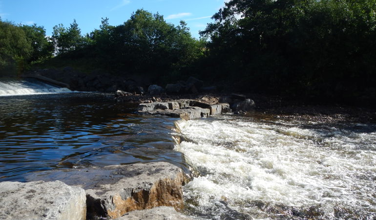 Fish pass on the River Tawe in Panteg Fish pass on the River Tawe in Panteg