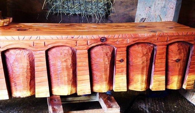 Aqueduct Bench wooden sculpture Aqueduct Bench wooden sculpture