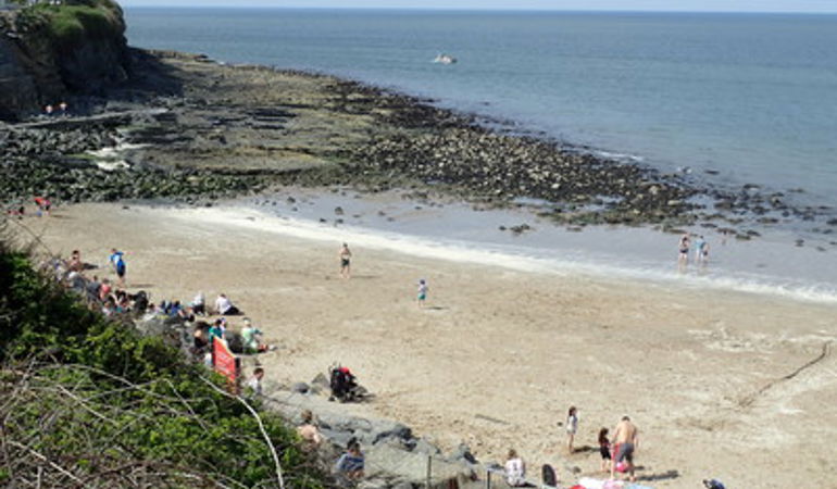 View of New Quay beach View of New Quay beach