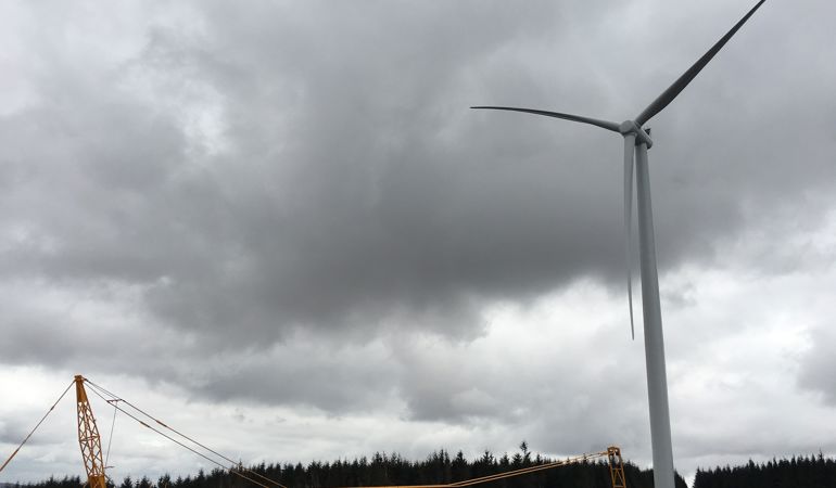 First turbine at Pen y Cymoedd First turbine at Pen y Cymoedd