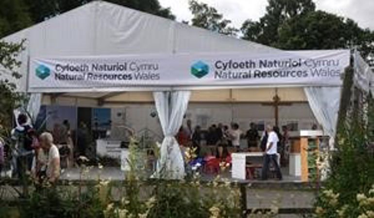 Natural Resources Wales stand at the Royal Welsh show Natural Resources Wales stand at the Royal Welsh show