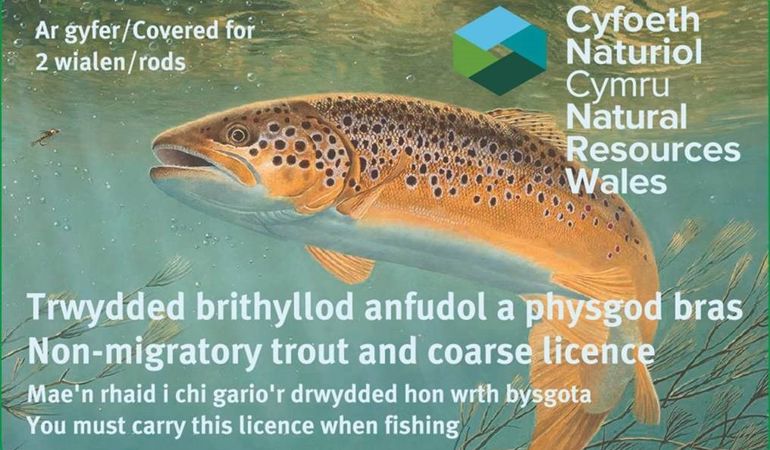 Image alerting people that they must carry a rod licence when fishing Image alerting people that they must carry a rod licence when fishing