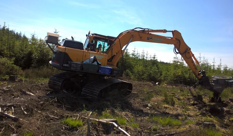 NRW using a mechanical planter Clocaenog and Tywi Forests NRW using a mechanical planter Clocaenog and Tywi Forests