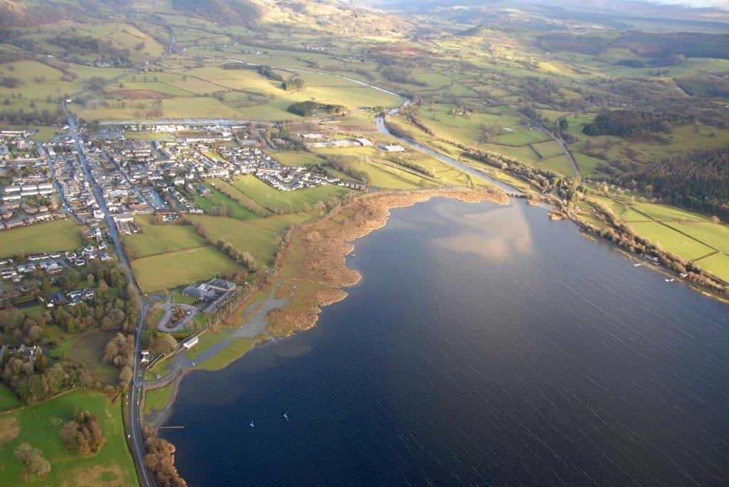 Aerial view of  Llyn Tegid 