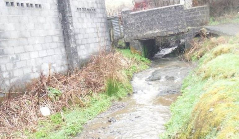 Effluent from Lanfryn on the river