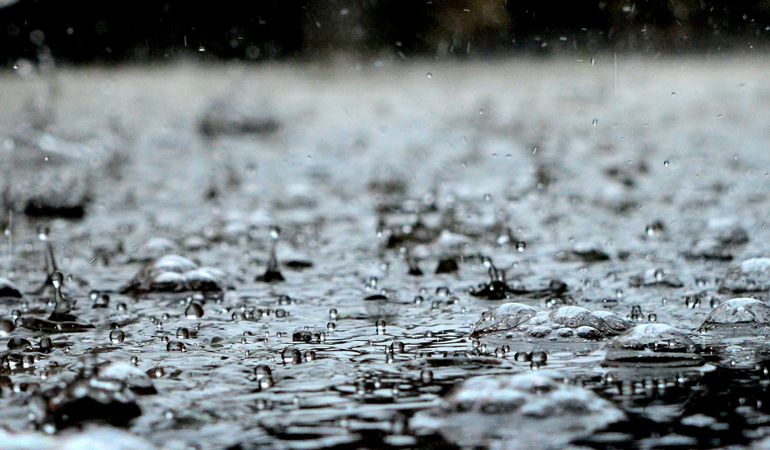 Rain splashing on the ground Rain splashing on the ground