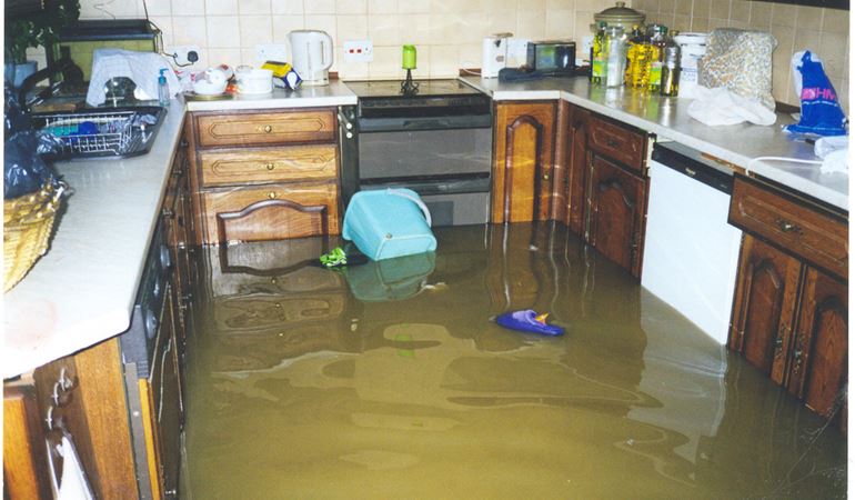 Picture of kitchen flooded during December storms