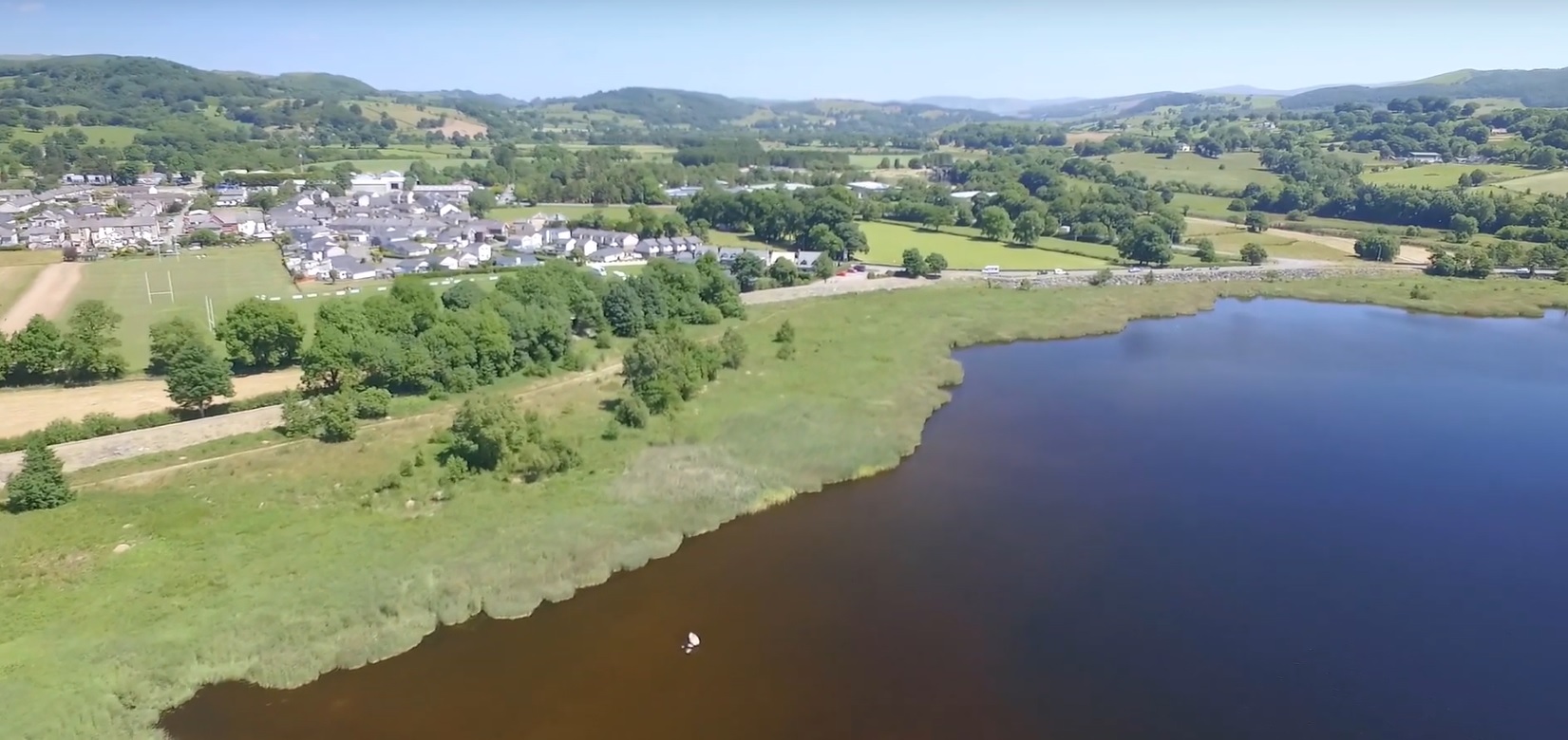 Drone image of Llyn Tegid