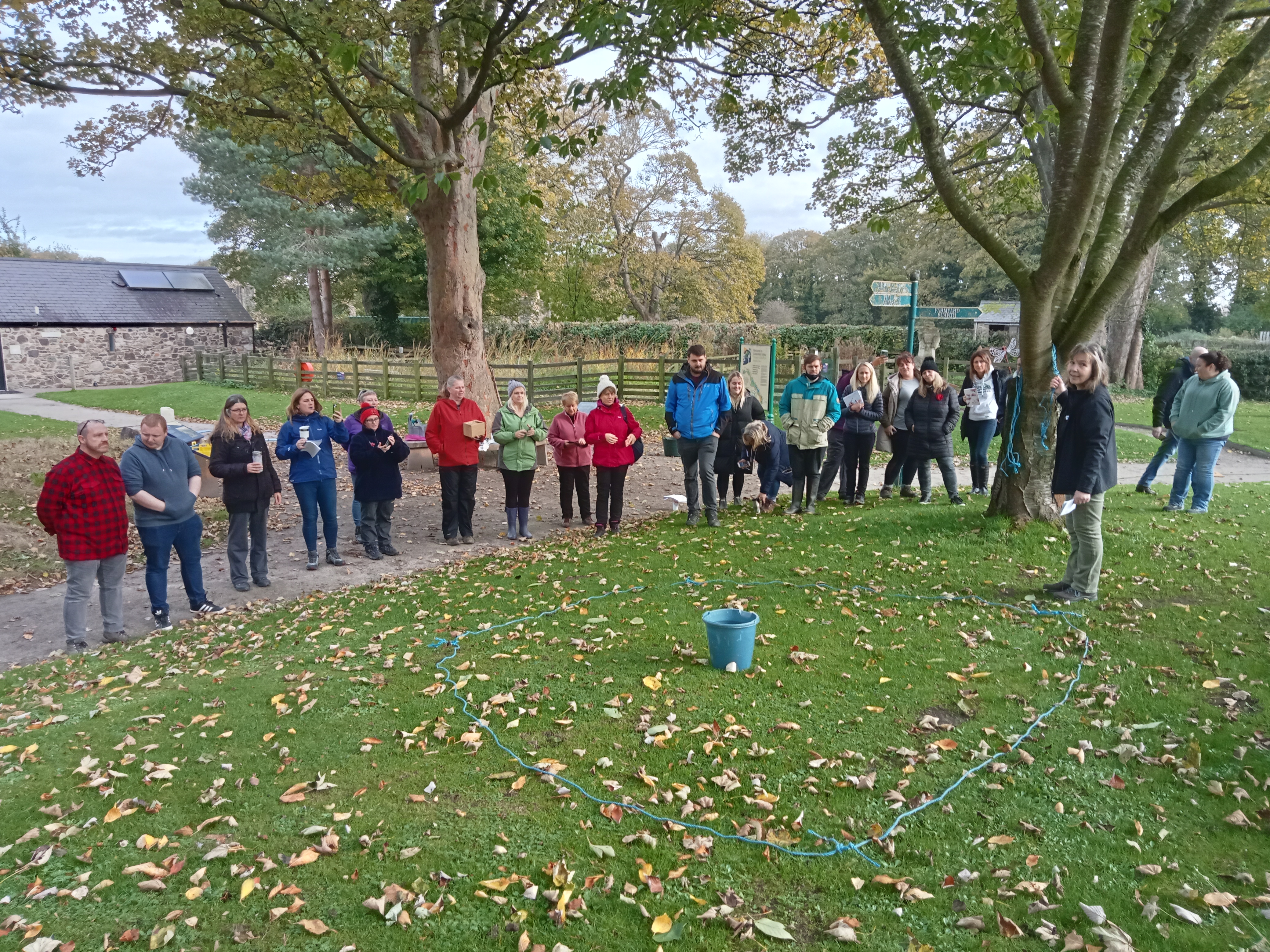 Teachers in Flintshire on an outdoor learning course run by NRW