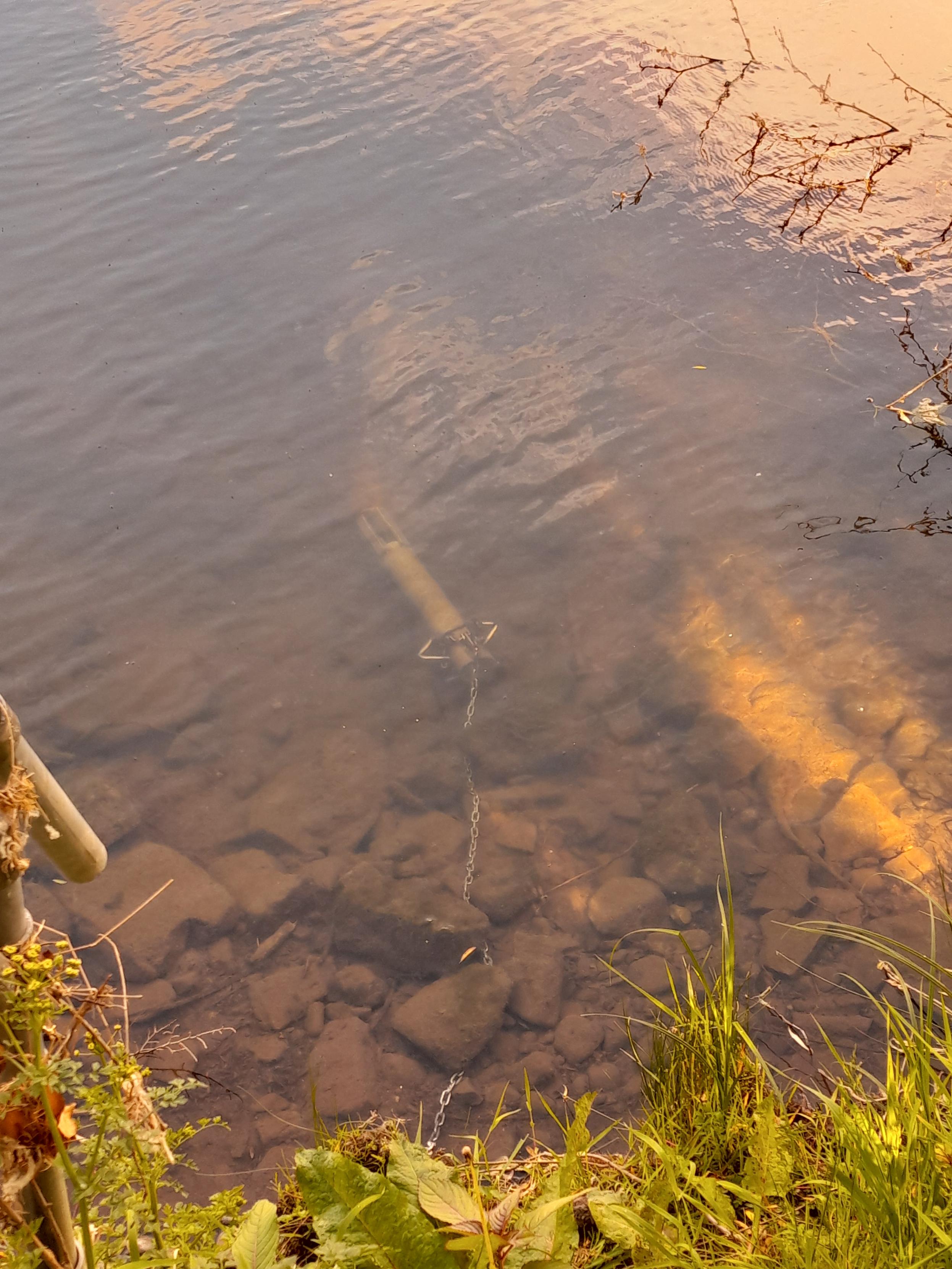 A sonde in the River Wye