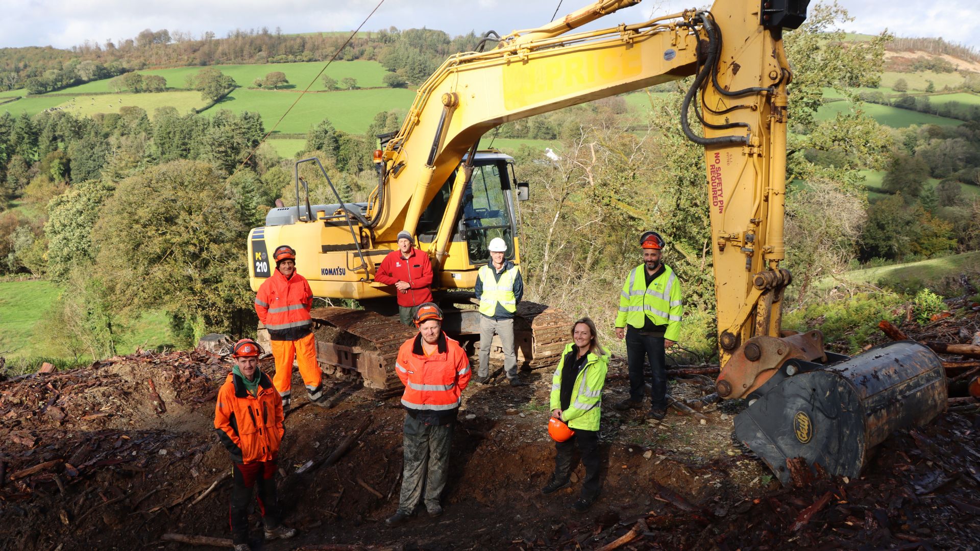 Dolaucothi tree felling project team