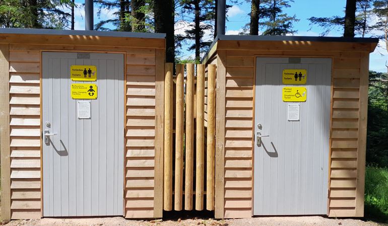 Cwm Carn Forest drive eco-friendly toilets 