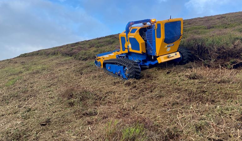  360 groundacre gorse mowing with flailbot
