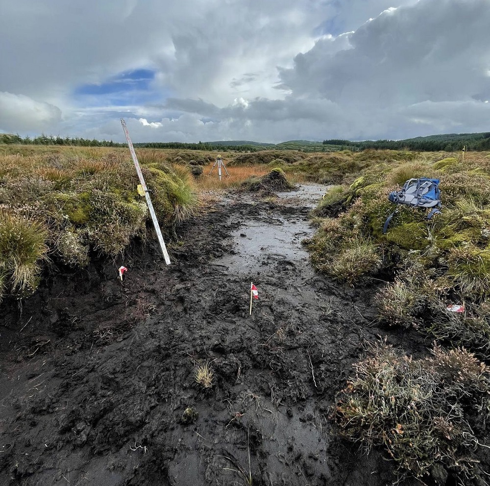 Peatland restoration planning using laser level