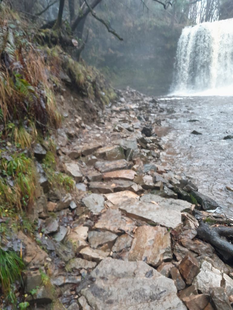 Improved path at Sgwd yr Eira Improved path at Sgwd yr Eira