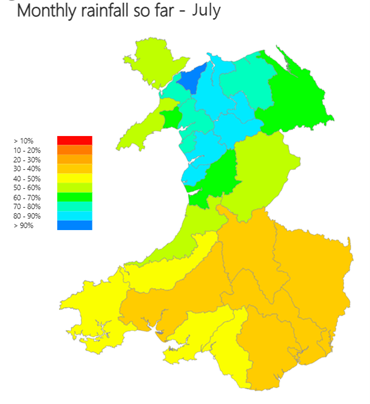 Monthly rainfal July 2025