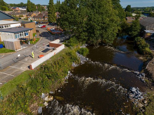 Aerial view of Ammanford Flood Risk Management Scheme Aerial view of Ammanford Flood Risk Management Scheme