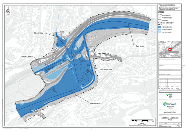 Aberdulais flood risk map Aberdulais flood risk map