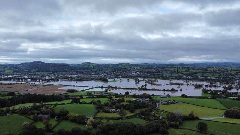 Severn Valley Flooded during Storm Babet Severn Valley Flooded during Storm Babet