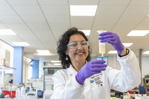 Female member of staff in laboratory