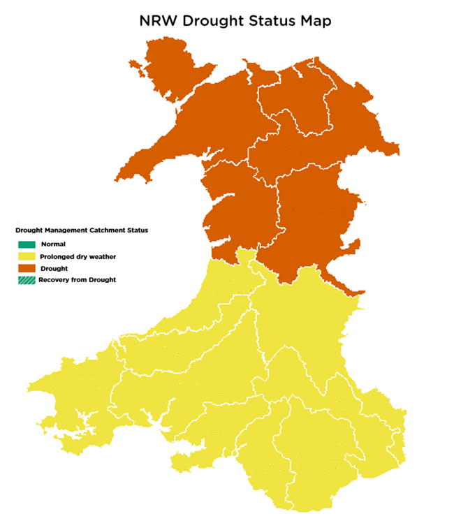Natural Resources Wales Dry Weather Blog 2026 Nrw Drought Status Map Eng 23 7 26 