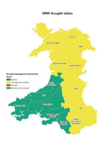 NRW Drought status map 19 June 2025