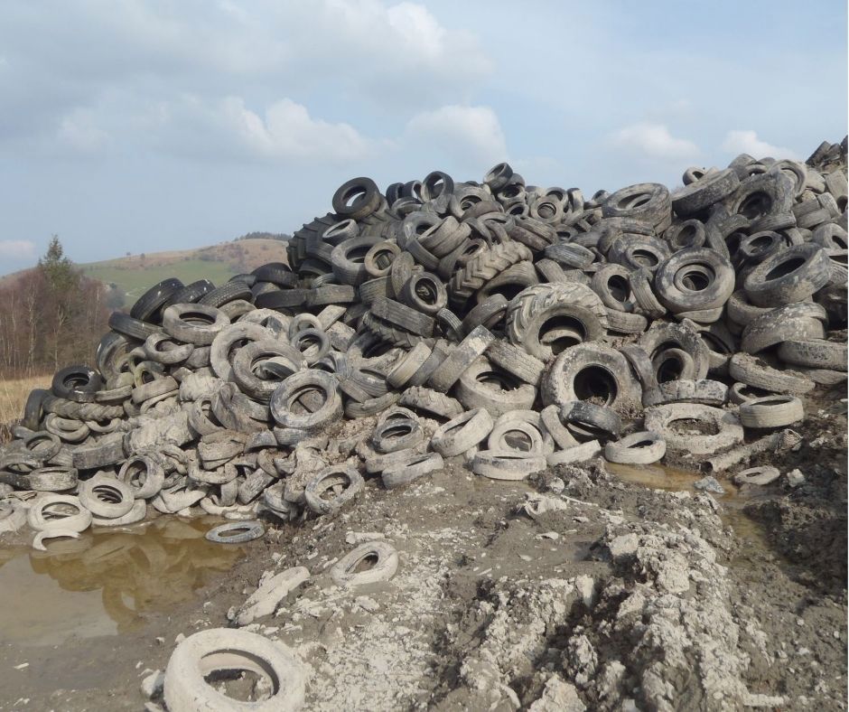 Natural Resources Wales / Illegal tyre waste operation company and ...